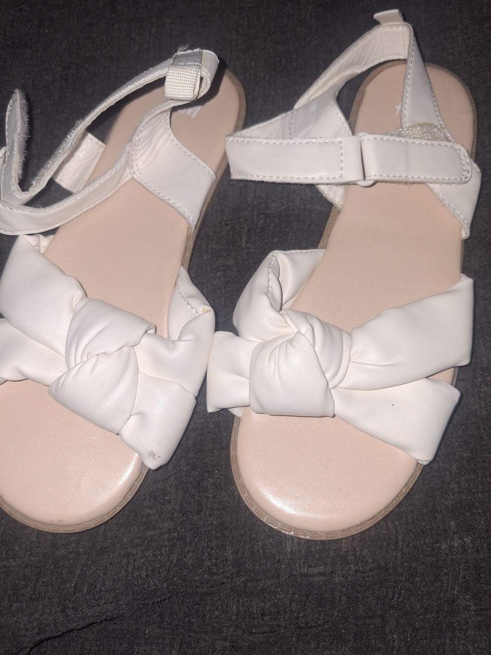 H&M White Knot Front Kids Sandals